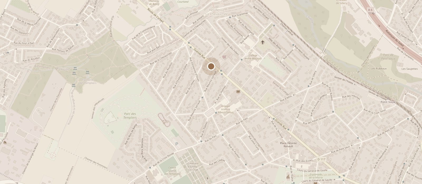Plan d'accès : 83 bis Grande Rue, 91360 Épinay-sur-Orge